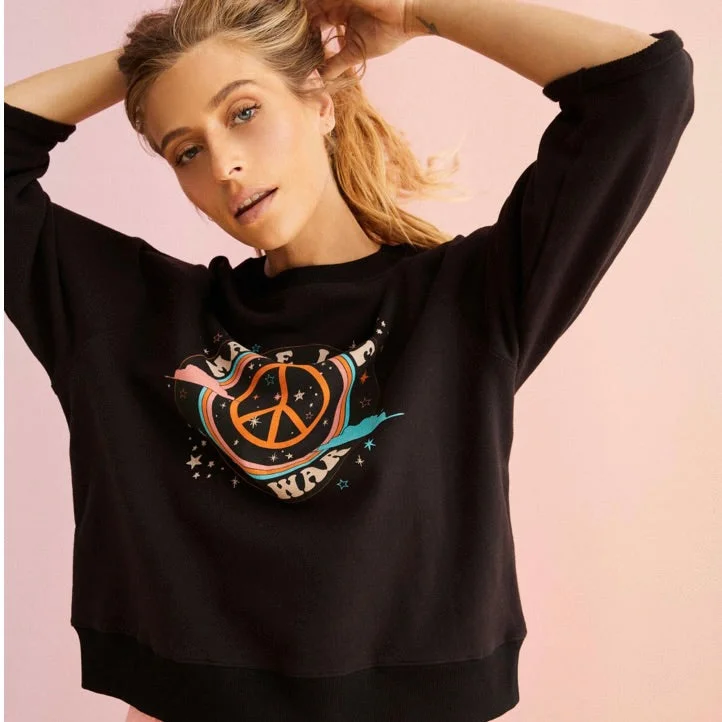 VH-Wild Paris Sweatshirt Hoodie with Side Slits Relaxed Casual