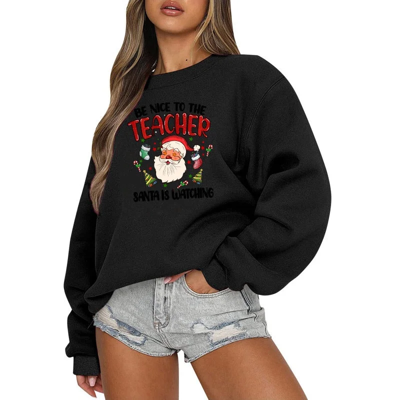 Wholesale Christmas Sweatshirts Hoodie with Front Slit Layering Stylish