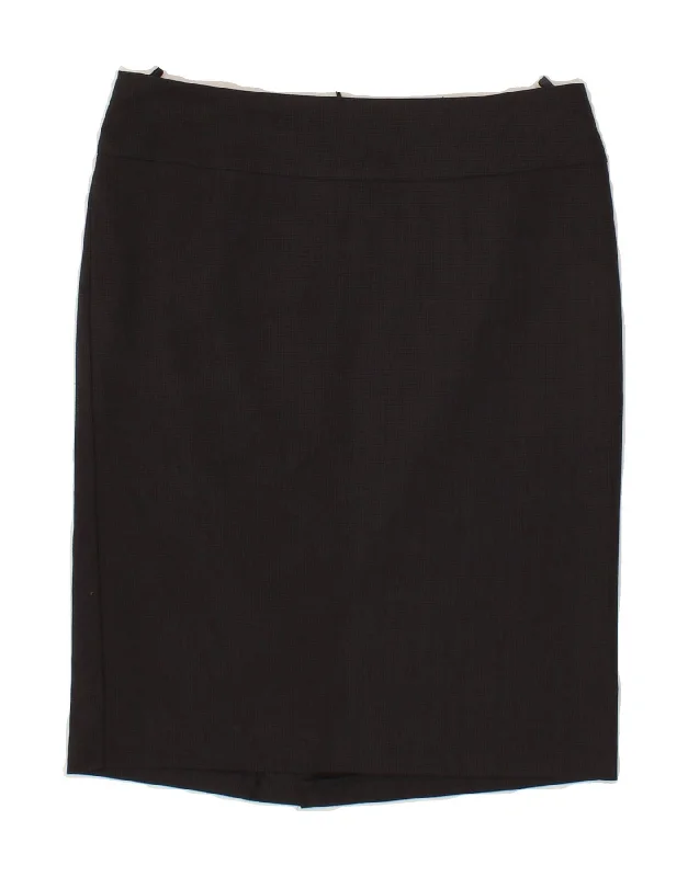 BENETTON Womens Straight Skirt IT 38 XS W28  Grey Polyester midi skirt versatile