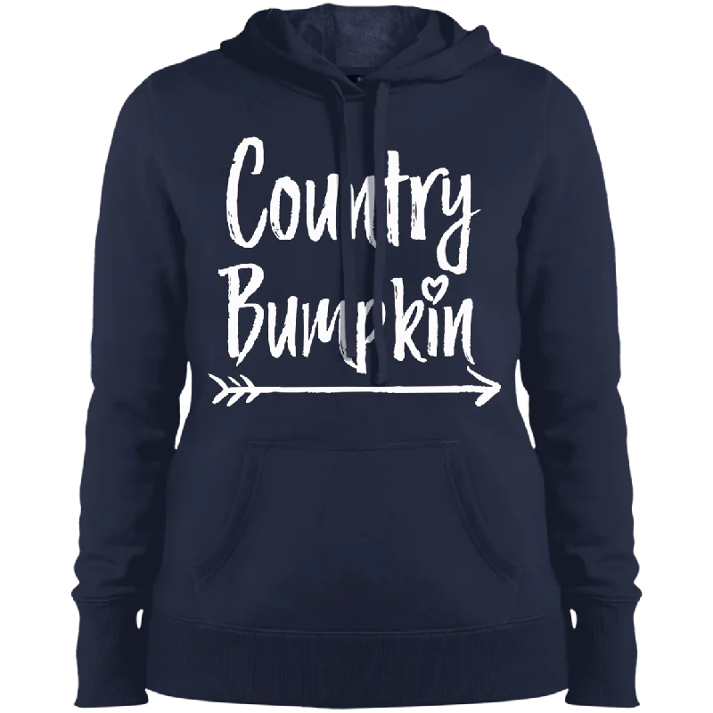 "Country Bumpkin" LST254 Sport-Tek Ladies' Hooded Sweatshirt Hoodie with Mesh Breathable Sporty