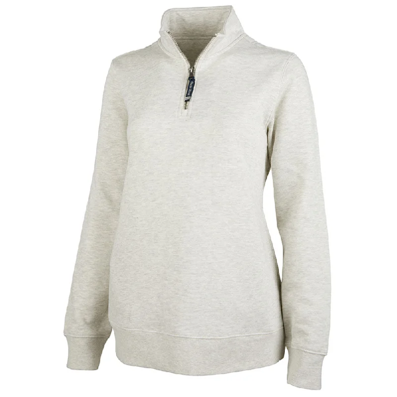 Charles River Women's Ivory Crosswind Quarter Zip Sweatshirt Hoodie with High Neck Warm Protective Charles River Women's Ivory Crosswind Quarter Zip Sweatshirt Hoodie with High Neck Warm Protective