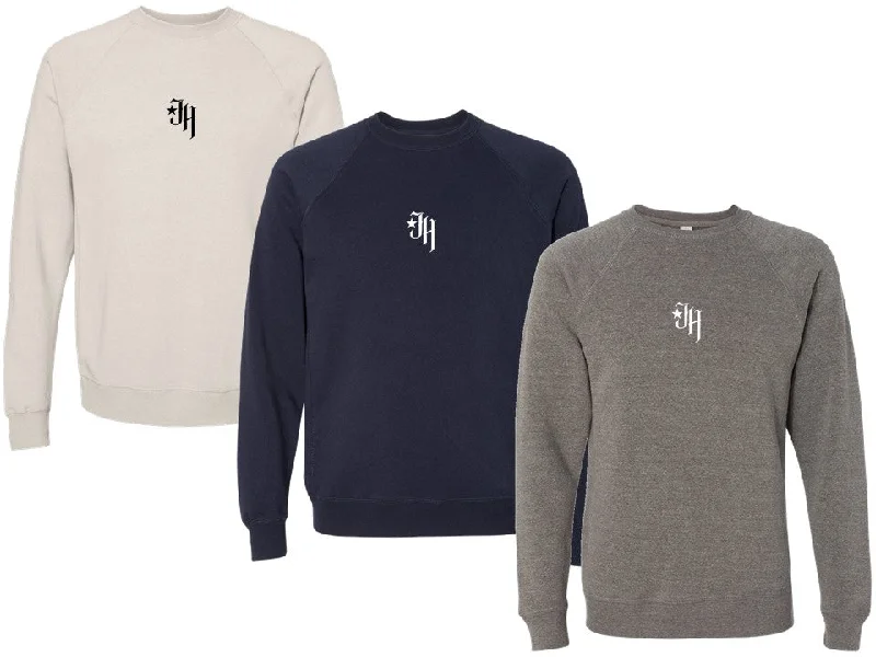 JH Crewneck Sweatshirt Hoodie with Ribbed Cuffs Snug Fit Comfort