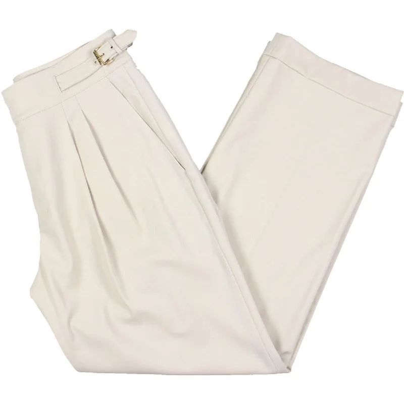 Womens Wool Blend Twill Straight Leg Pants Casual Lounge Pants
