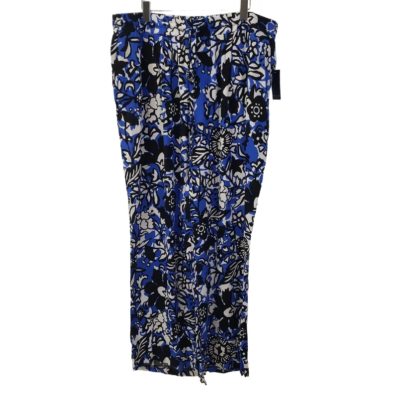 NWT Eloquii Floral Wide Leg Pants Size 20 Slim-Fit Leggings