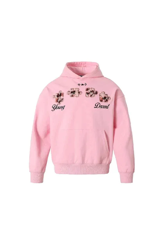 Plush Leopard Patch Embroidered Hoodie Hoodie with Print Artistic Unique