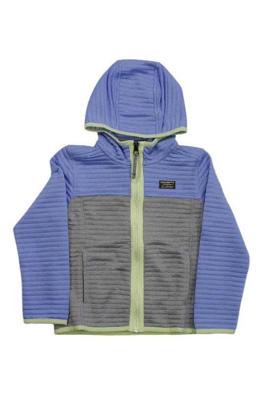 L.L.Bean Little Kids' Airlight Full Zip Colorblock Hoodie Hoodie with Hem Drawcord Adjustable Customizable