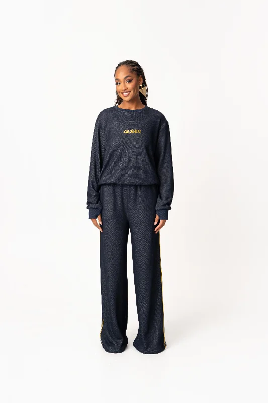 GRAPHITE QUEEN Plush fleece Sweatshirt Hoodie with Relaxed Fit Easy Casual