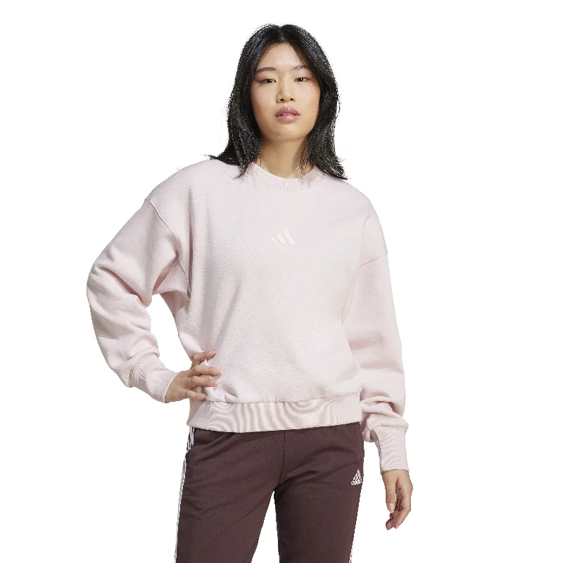 Women's Adidas ALL SZN Fleece Loose Sweatshirt Hoodie with Mesh Breathable Sporty