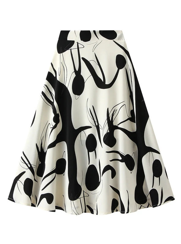 High Waist Dovetail Printed Skirt mini skirt trendy