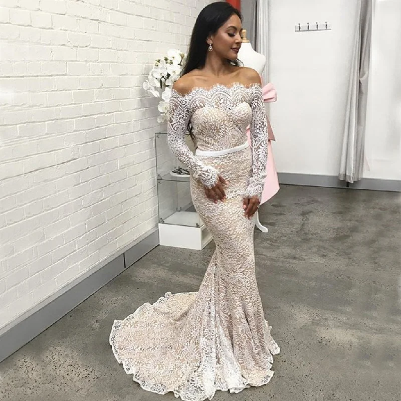 Sexy Backless Mermaid Prom Dress, Elegant Lace Long Sleeve Prom Dress, KX592 Casual Short Summer