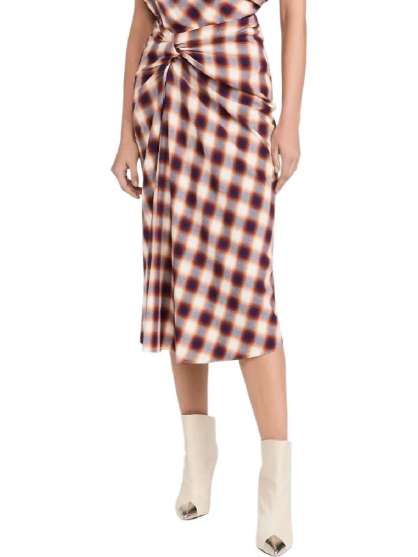 Tijuana Skirt In Midnight & Red leather skirt modern