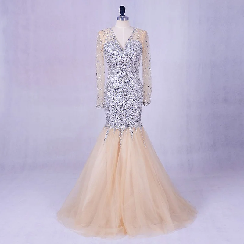 Long Prom Dresses, Long Sleeve Prom Dresses, Mermaid Party Prom Dresses, Tulle Prom Dresses, Beading Prom Dresses, Sequin and Rhinestone Prom Dresses Online, LB0297 Tunics Silk luxurious