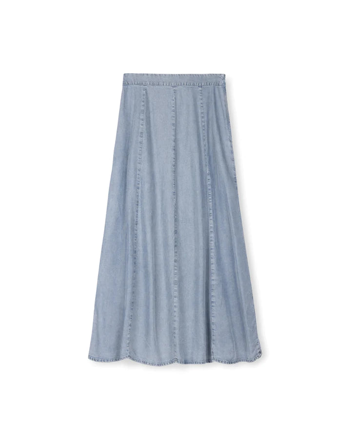 Denim Stitched A-line Skirt corduroy skirt comfortable