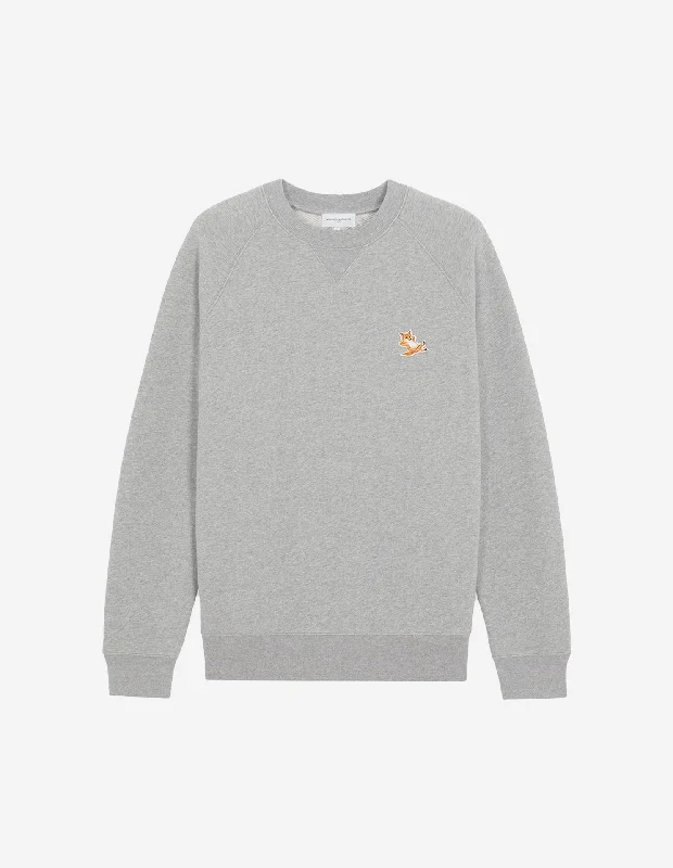 Unisex Chillax Fox Patch Classic Sweatshirt Grey Melange Hoodie Jacket Zipper Layering Unisex Chillax Fox Patch Classic Sweatshirt Grey Melange Hoodie Jacket Zipper Layering