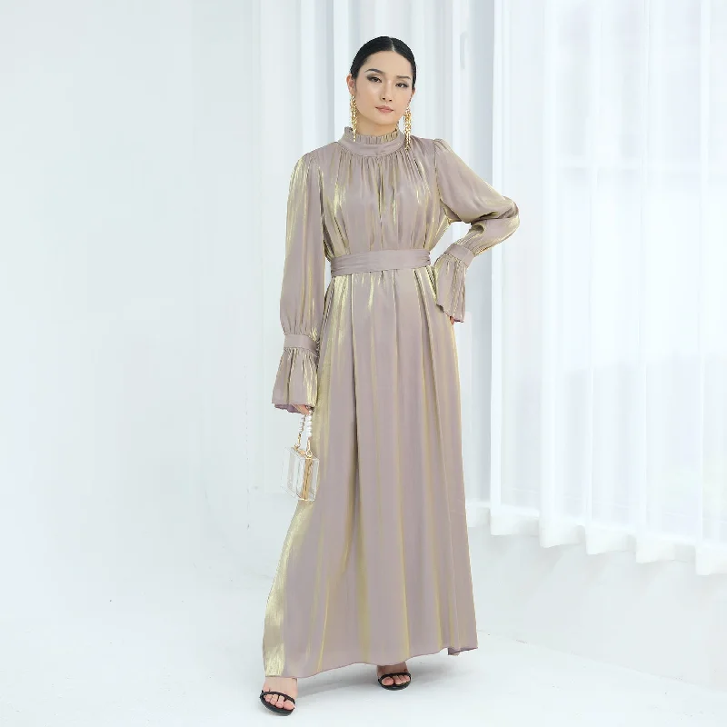 Samira Shimmer Dress - Champagne Tunics Sale discount