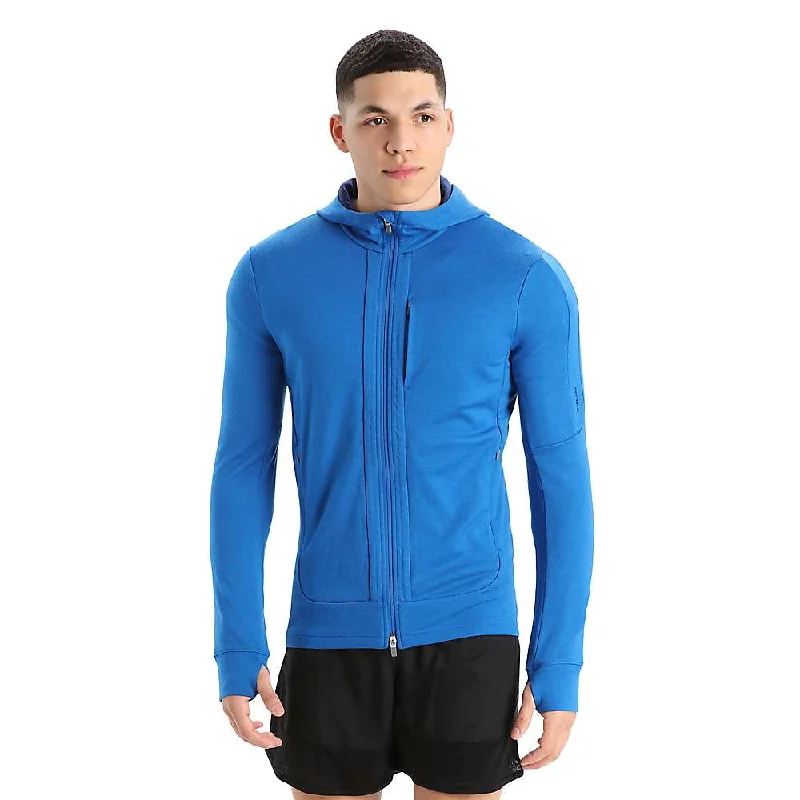 Icebreaker Mens Quantum III LS Zip Hoodie Hoodie with Hem Ribbing Snug Secure