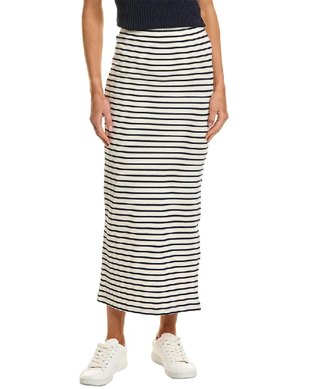 Splendid Stripe Skirt satin skirt smooth