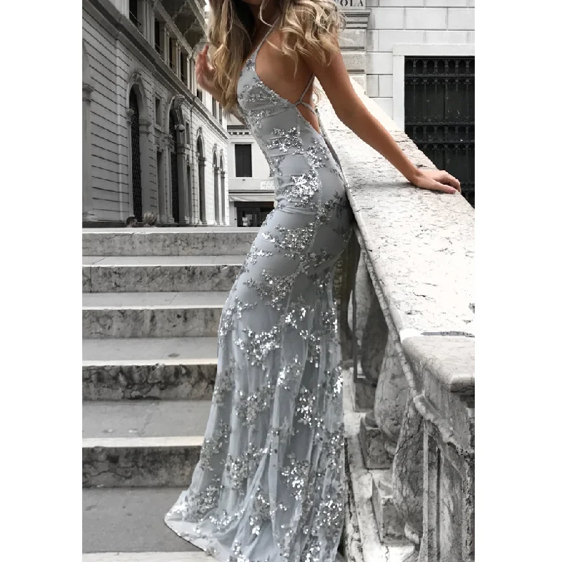 Lace Mermaid Tulle Prom Dress, Sexy Backless Prom Dress, Most Popular Evening Dresses, LB0753 Tunics Velvet soft