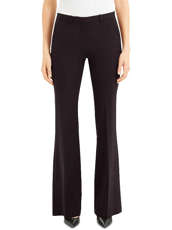 Demitria 2 Womens Classic Flared Pants Relaxed Fit Trousers