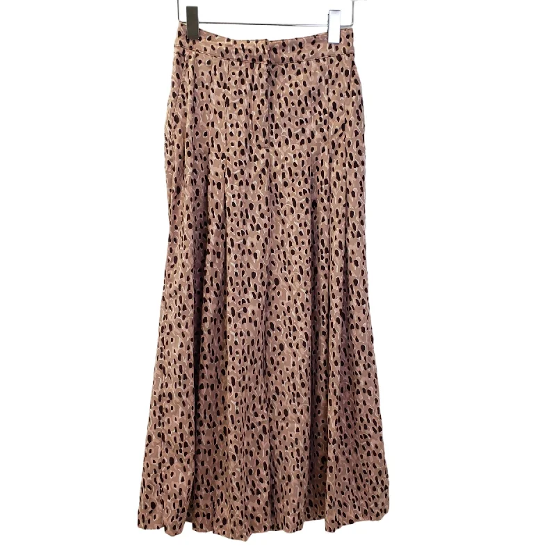 Anthropologie Wide Leg Cropped Leopard Print Pants Size XS Soft Stretch Pants