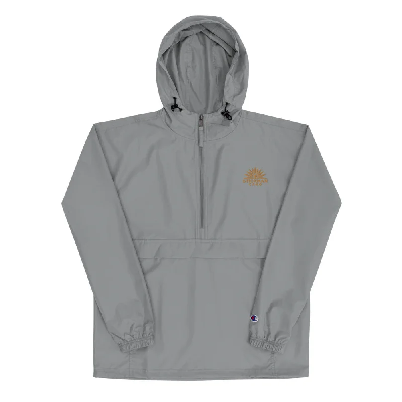 Stickman Camo - Packable Rain Jacket - Unisex Zippered Jacket Buttoned Jacket Snapped Jacket