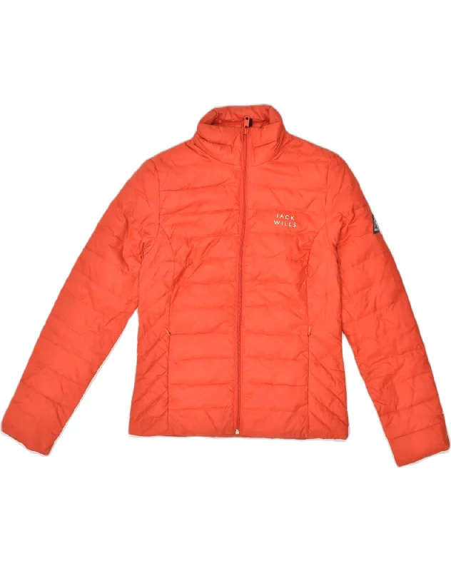 JACK WILLS Womens Padded Jacket UK 8 Small Red Polyester Stand-Up Collar Roll-Neck Collar Turtle Neck JACK WILLS Womens Padded Jacket UK 8 Small Red Polyester Stand-Up Collar Roll-Neck Collar Turtle Neck