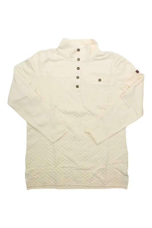 L.L.Bean Women's Quilted Mockneck Tunic Sweatshirt Hoodie with Contrast Stitching Detailed Premium