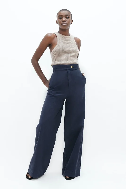 Florence  - Pants - Summer Night Elegant High-Waist Pants
