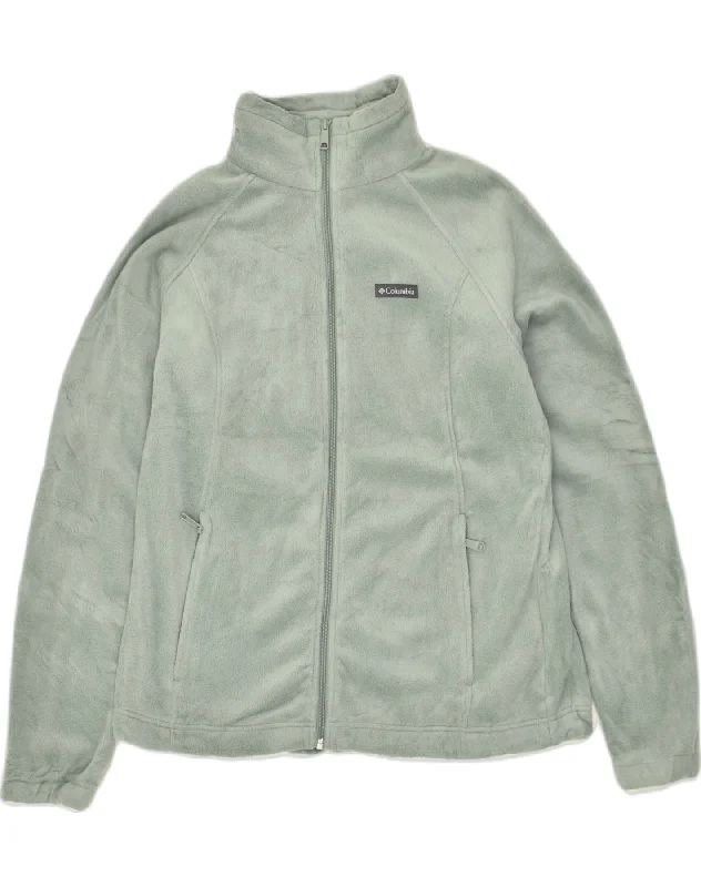 COLUMBIA Womens Fleece Jacket UK 18 XL Green Polyester Fitted Jacket Loose Jacket Oversized Jacket