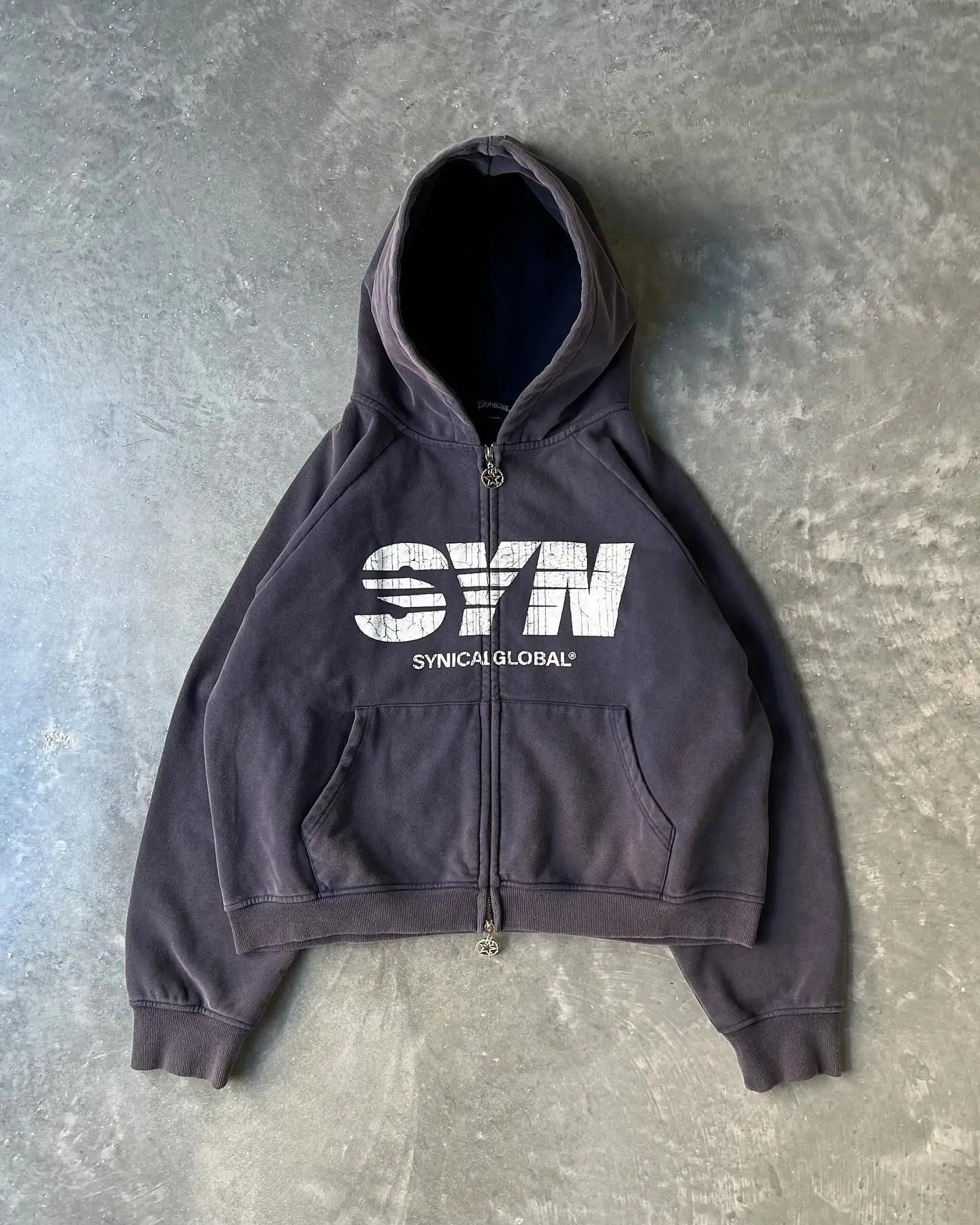Advbridge Synicalglobal Vintage Printed Letter Hoodie Y2k Harajuku Casual Loose Women Hip Hop Sports Long Sleeve Street Hooded Sweatshirt Hoodie with Hem Patch Decorative Personalized