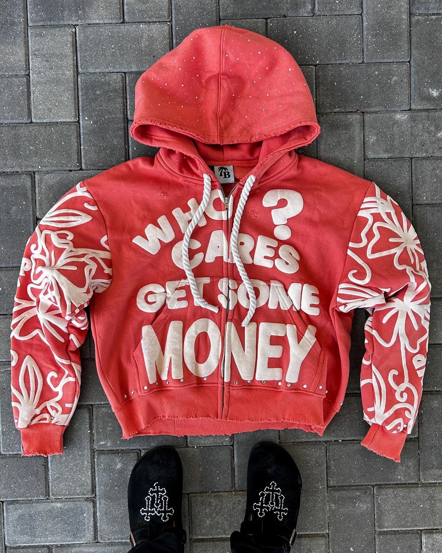 Advbridge Y2K Zipper Hoodie New American Street Hip Hop Fashion Printing Alphabet Design Vintage Hooded Long Sleeve Sports Hood Men Women Hoodie with Print Artistic Unique