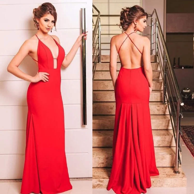 Spaghetti Straps Prom Dress, Backless Prom Dress, Soft Satin Prom Dress, Sexy Prom Dress, Mermaid Prom Dress, KX71 Tunics Cozy comfortable