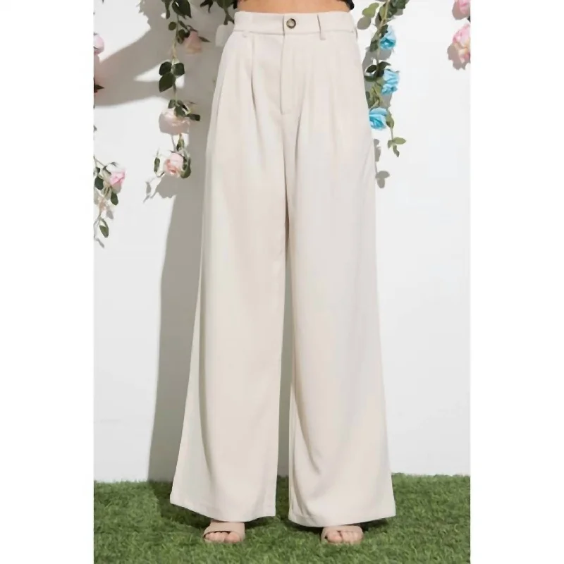 Dress Pants In Tan Classic Straight Pants