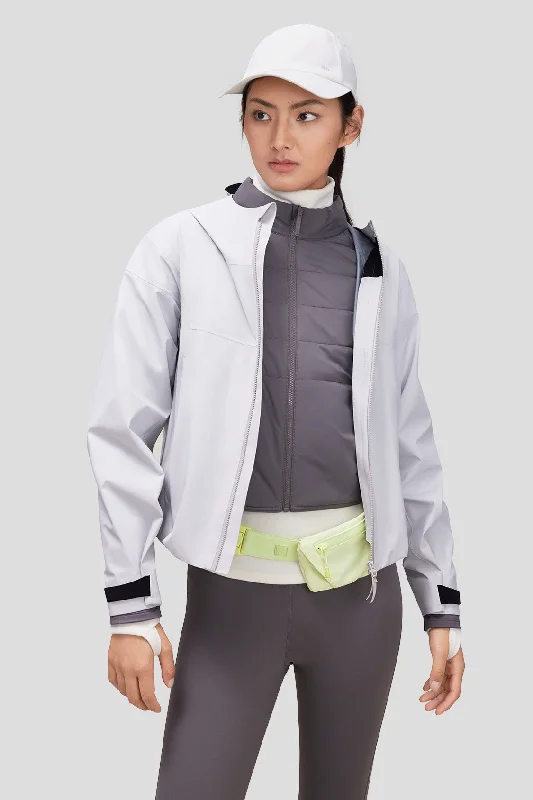 Women's Short 3-in-1 Windbreaker Jacket Cotton Jacket Linen Jacket Terry Jacket