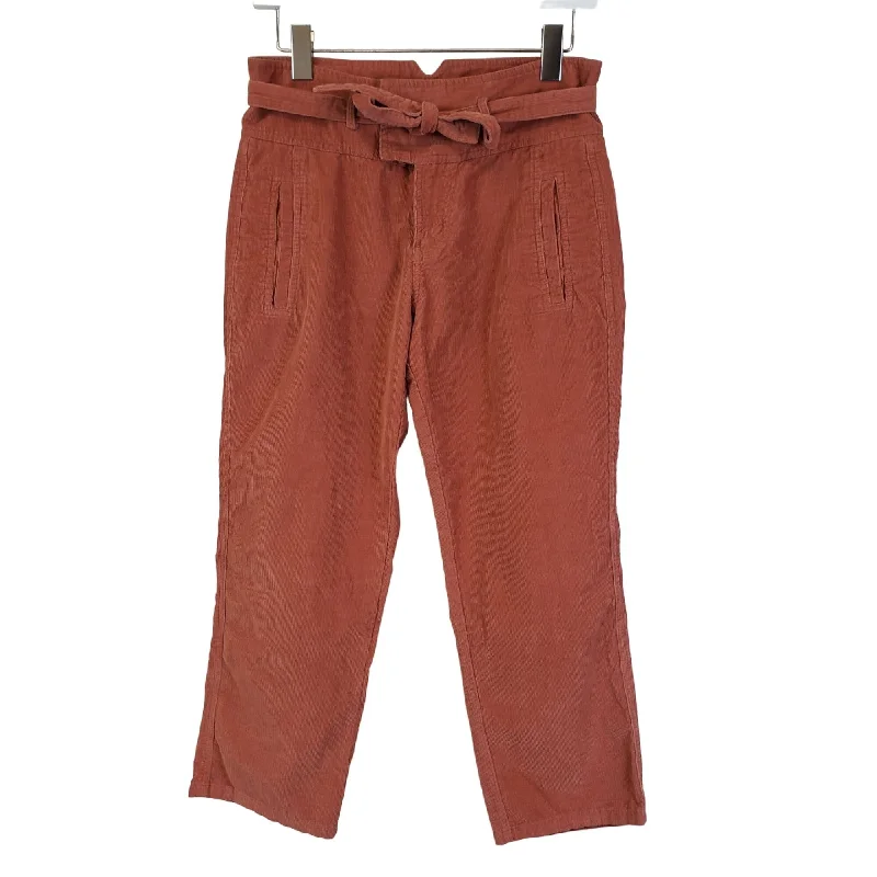 Sundance Emily Corduroy Paperbag Waist Cropped Pants Size 4 Petite Comfortable Wide-Leg Pants