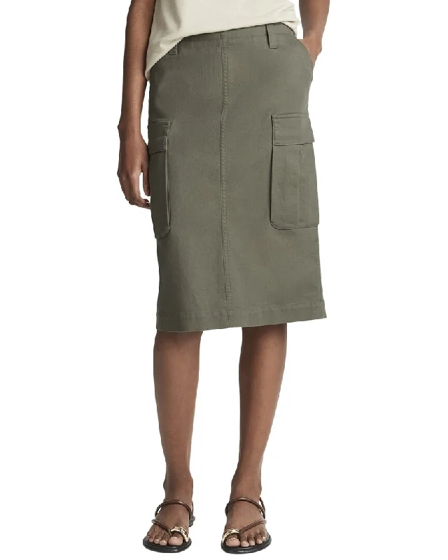 Vince Utility Cargo Skirt satin skirt smooth