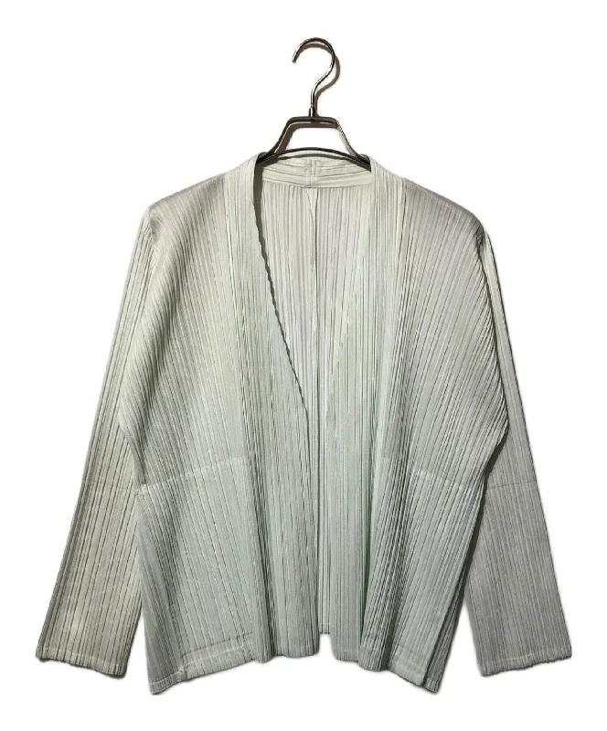 [Pre-owned] PLEATS PLEASE buttonless pleated jacket PP71-J0142 Notch Collar Jacket Peter Pan Collar Jacket Cowl Neck Jacket