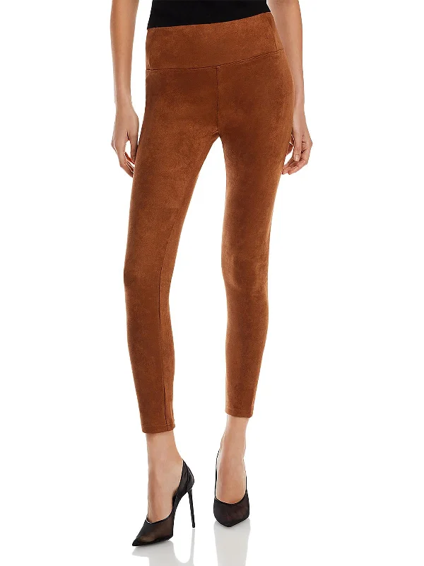 Womens High Rise Cropped Skinny Pants Cozy Full-Length Pants