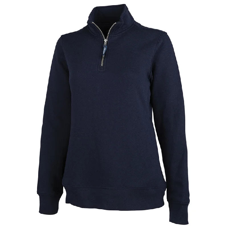 Charles River Women's Navy Crosswind Quarter Zip Sweatshirt Hoodie with Puffed Sleeves Voluminous Trendy Charles River Women's Navy Crosswind Quarter Zip Sweatshirt Hoodie with Puffed Sleeves Voluminous Trendy