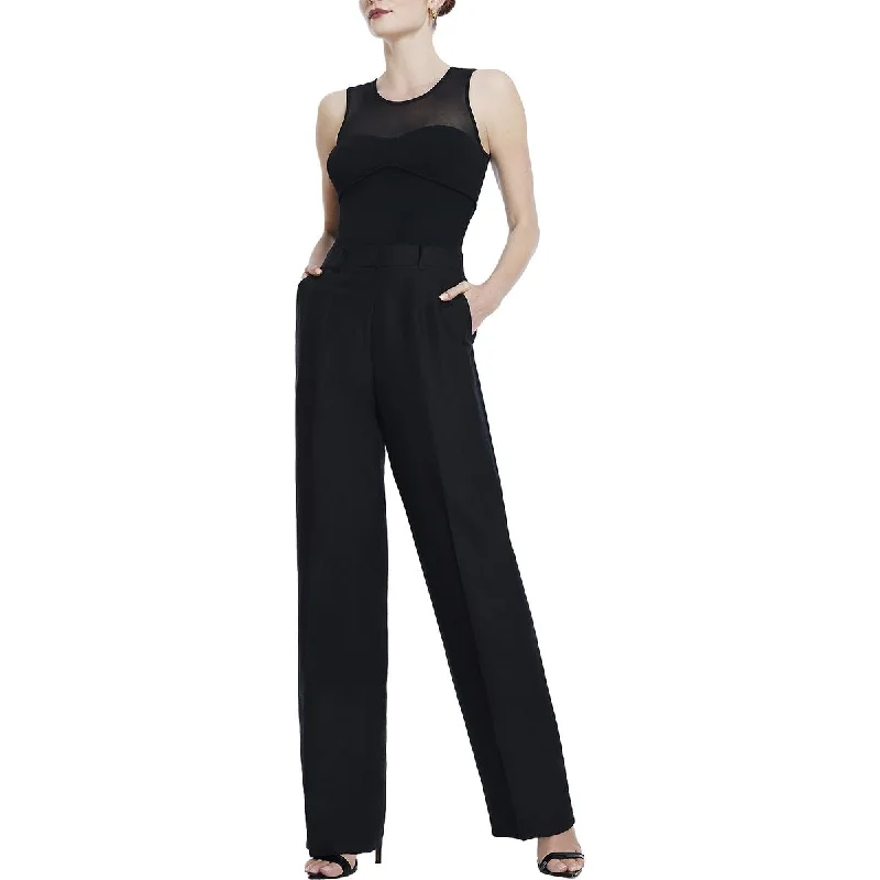 Womens Linen Blend Solid Straight Leg Pants Trendy Printed Leggings