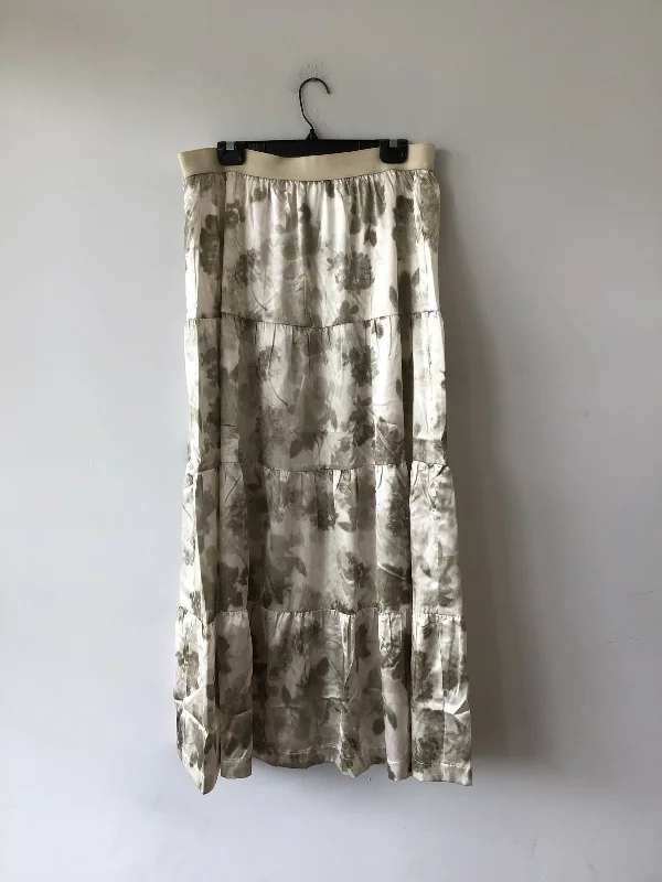 Satin Tiered Abstract Print Skirt 172 denim skirt casual