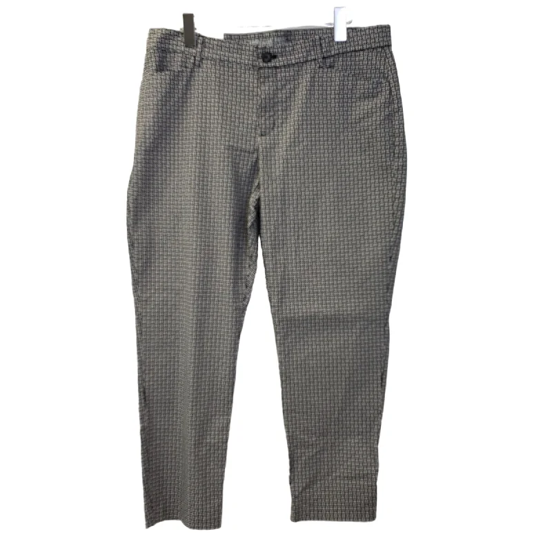 NWT Gap The Slim City Khaki Geometric Print Pants Size 12 Comfortable Wide-Leg Pants