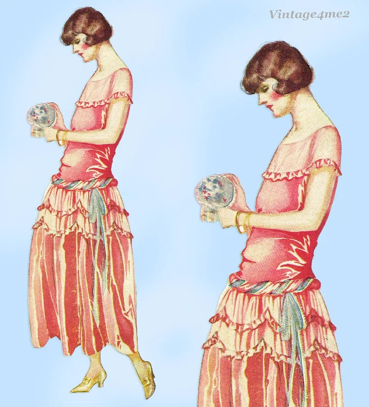 Ladies Home Journal 3742: 1920s Misses Scalloped Dress Vintage Sewing Pattern UNCUT Shift Classic Vintage