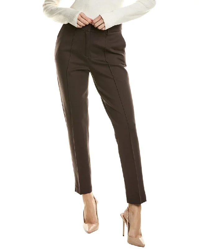 Tahari ASL Darted Ponte Pant Comfortable Pleated Pants