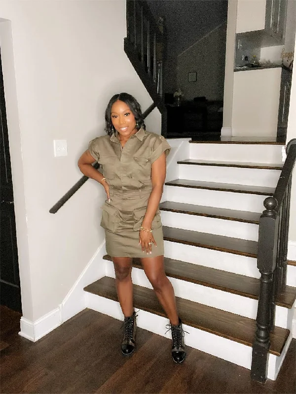 "Formation" Cargo Dress Tunics Seasonal trendy