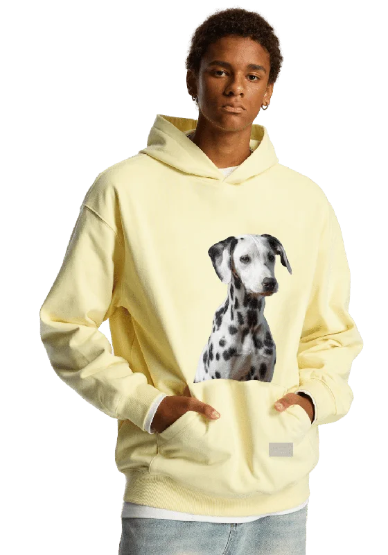 Spotted Dog Print Hoodie Hooded Sweatshirt Casual Wear Street Style