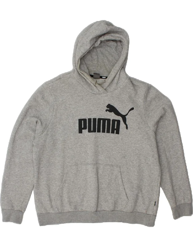PUMA Womens Graphic Hoodie Jumper UK 20 2XL Grey Cotton Hoodie with Double Zipper Versatile Adjustable PUMA Womens Graphic Hoodie Jumper UK 20 2XL Grey Cotton Hoodie with Double Zipper Versatile Adjustable