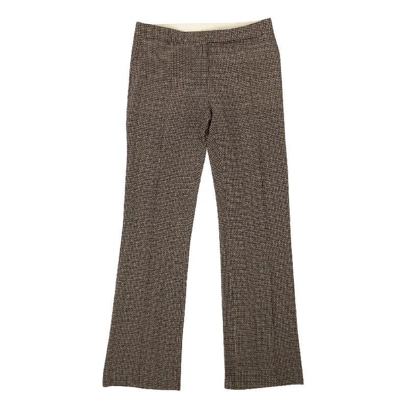 Davide Cenci Geometric Silk Pants - Brown Stylish Casual Pants