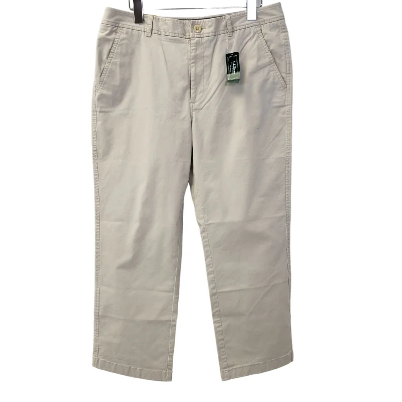 NWT L.L. Bean Favorite Fit Khaki Pants Size 10 Wide-Legged Palazzos