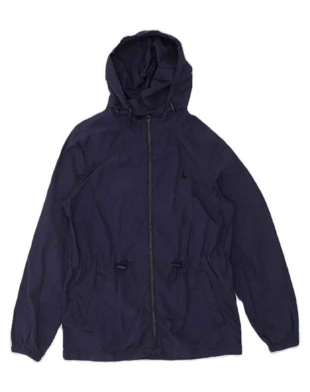JACK WILLS Womens Hooded Rain Jacket UK 10 Small Navy Blue Cotton Wool Jacket Cashmere Jacket Tweed Jacket JACK WILLS Womens Hooded Rain Jacket UK 10 Small Navy Blue Cotton Wool Jacket Cashmere Jacket Tweed Jacket